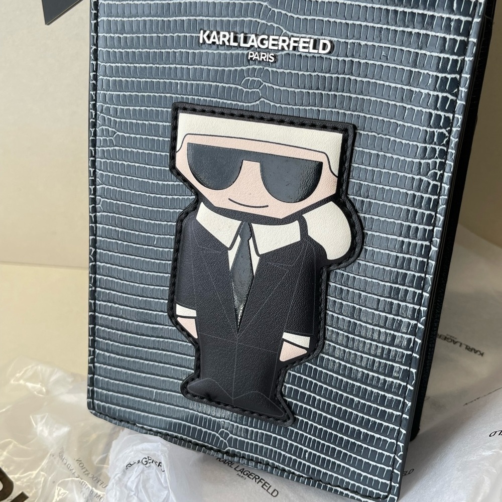 (new+tag in plastic) Karl Lagerfeld large phone crossbody with card slots inside - Picture 9 of 11